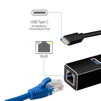 2020 USB C Ethernet Su 3.0 RJ45 USB Lan Ethernet Tinklo Kortelės Adapteris, Skirtas 