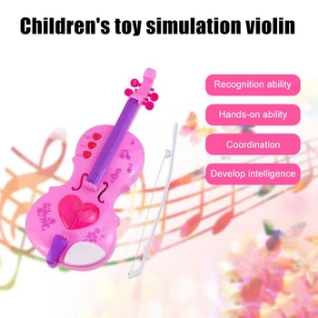 2020 Vaikas Modeliavimas Smuikas Žaislas Elektrinis Muzikos Instrumentas Su Muzika Demo Skamba Ikimokyklinio Ugdymo Žaislai