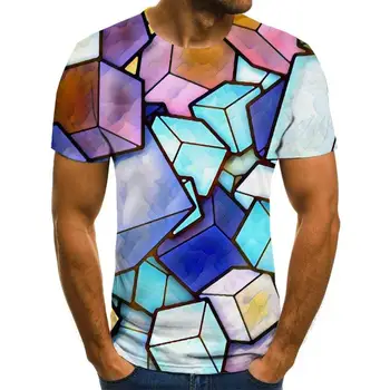 2020 Vandens Lašas Mobiliojo 3D Spausdinimo trumpomis Rankovėmis Vyrams marškinėliai Harajuku Vasaros Groot Vyrų marškinėlius Viršūnes Plius Dydžio marškinėlius