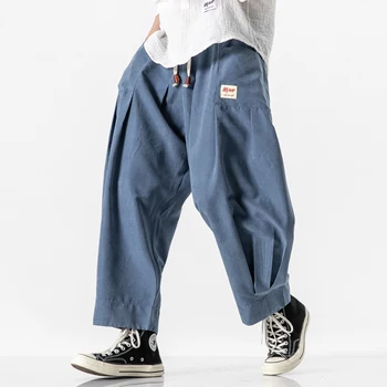2020 Vyrų Haremas Kelnės Japonijos Atsitiktinis Medvilnės Skalbiniai Kelnių Vyras Jogger Kelnes Vyrų Kinijos Baggy Pants Prarasti Sweatpants Streetwear