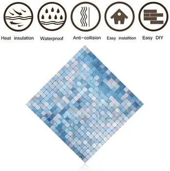 2020 Žievelės ir Klijuoti Plytelių Backsplash Virtuvės Sienų Dekoras Metalo Mozaika Smart Plytelės, Aliuminio Paviršiaus,Metro Marmuro Išvaizdą Skydelis