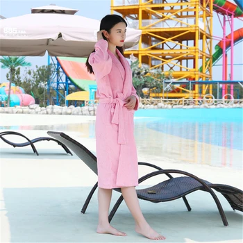 2020 Žvaigždučių Viešbutis Medvilnės Prakaitą Rankšluosčiu Vonia, Chalatai moterų Plius Dydis Žiemos Kimono Šiltas Chalatas Terry Sleepwear Moterų Persirengimo Suknelė