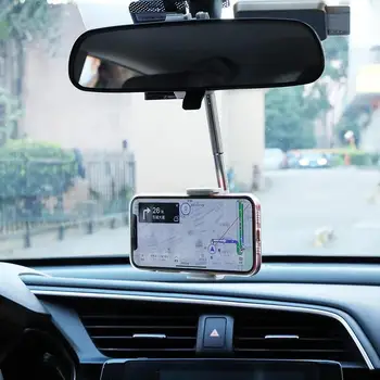 2021 Automobilio galinio vaizdo Veidrodėlio Tvirtinimą Telefono Laikiklis iPhone 12 11 GPS Sėdynės Išmanųjį telefoną, Automobilinis Telefono Laikiklis, Kablys Stovas Reguliuojamas Parama