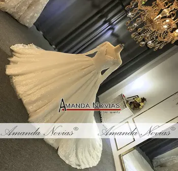 2021 gelinlik vestuvių suknelė ilgomis rankovėmis, su pilna kristalų nuotakos suknelė realus darbas