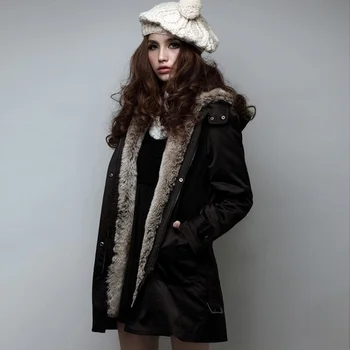 2021 Karšto Vienintelis Moterų Mados Žiemos Pliušinis Pūkuotas Kailis Lady Išlaikyti Šiltas Outwear ilgomis Rankovėmis Atsitiktinis Palaidų Kailio Striukė Plius Dydis