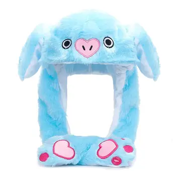 2021 Naujas Cute Bunny Kiaulių Gyvūnų Pliušinis Skrybėlę oro Pagalvė Juda, Šokinėja Ausis Žaislą Dovanų Dangtelis su Letena
