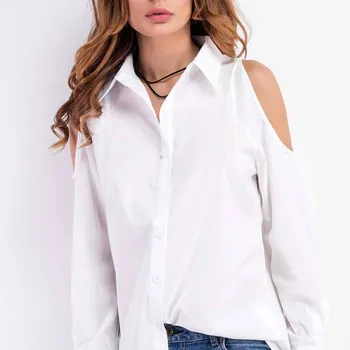 2021 Naujų Rudens Off-Pečių Baltos spalvos Ilgi Marškinėliai Moterims Atsitiktinis ilgomis Rankovėmis Marškinėliai Seksuali Moteris Office Lady moteriškos Palaidinės Blusas10303