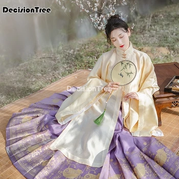 2021 rytų elegantiškas ming dinastijos hanfu senovės tradicinė kinų moteris elegantiškas hanfu rūbų fėja etape liaudies šokių kostiumas