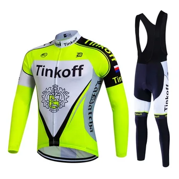 2021 Saxo bank Tinkoff pro komandos ilgomis rankovėmis dviračių džersis Ropa važiuoti dviračiais dviračių ir dviračių lenktynių drabužių MTB rinkiniai 20D GELIS