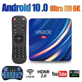 2021 Vmade T1 Smart Android TV BOX 4G 64G Dual WiFi 2.4 G&5G 