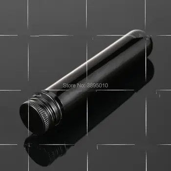 20ml 40ml kaukė vonios druska mėgintuvėlį su aliuminio dangtelis, juodos spalvos plastiko kosmetikos vamzdis, Kosmetikos Pakuotės F768