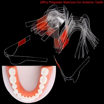20pc Dantų Ortodontinis Twin Priekinės Matrice Lipnios, kurių skerspjūvio Kontūrinė Matrica Ortodontinis Matrice Dantų Priemonė