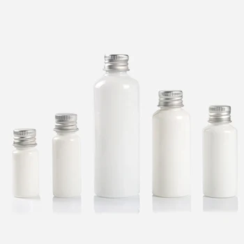 20pcs 10ml 20ml 30ml 50ml 100ml Tuščias Aliuminio Dangtelis Plastikinis Baltos spalvos Butelių Losjonas Kosmetikos Pakuotės, Konteineriai Kelionės Butelis Vamzdis