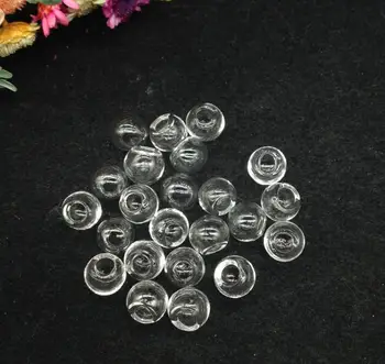 20pcs 6mm Aišku, apvalūs stiklai padengti pasaulyje burbulas Stiklo kamuolys Butelis Pakabukas Noras Buteliuką kvepalų Karoliai 