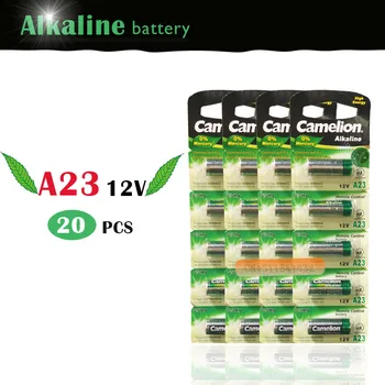 20pcs/daug Naujų 12V Camelion A23 23A Ultra Alkaline baterijos/signalizacijos baterijas Nemokamas Pristatymas