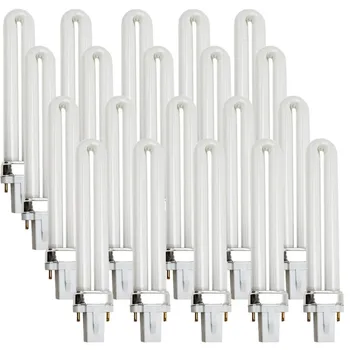20PCS / Daug UV Lempa 9W Lemputės Vamzdis 365nm U-Formos Led Pakeitimo Gelio Mašina Nagų Dailės Kietinimo Lempa Balta Spalva