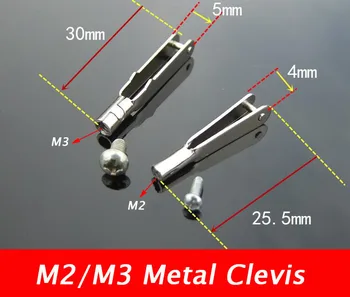 20pcs M2/M3 Metalo Clevis Chuck 2/3mm Traukti Strypas Jungtis Atsarginių Dalių 