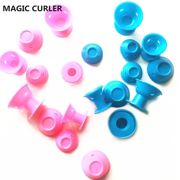 20pcs/set Pat Curler Nuostabių Ponia Maisel Pink &Blue Sumaišyti Peco Roller Silikono Magija Curler Spiralės Akmenslydis Geležies