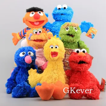 21-40cm Ranka Lėlių Sesame Street Pliušiniai Žaislai Lėlės Elmo Ernie Grover Oskaro 