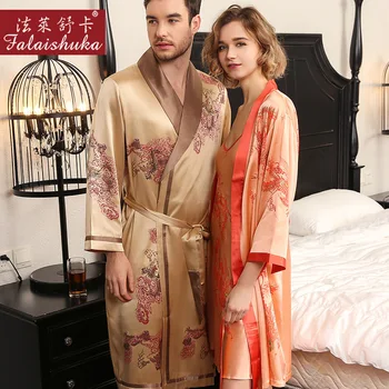 22 momme originali šilko pyjama pora Skraiste vyrų Kilnus suknelė+chalatas, seksuali Suknelė rinkiniai moterims elegancija šilkiniai grynas mulberry šilko rūbeliai