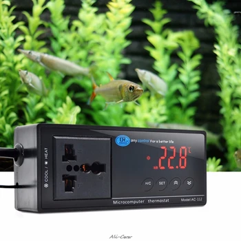 220V Skaitmeninis LED Ekranas, Temperatūros Reguliatorius Termostatas Už Akvariumas Roplių Temperatūros Kontrolės Produktai JK/ES/JAV Plug