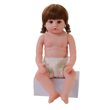 22inch Apie 56cm viso Kūno Silikono Bebe Reborn Baby Alive Vonios Žaislas Partneris Realus Menina Mielas Pyplys Vaikams Dovanos