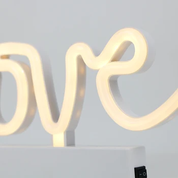 24.9 cm dekoro užsakymą vestuves neoninis ženklas usb baterija neoninės lempos geltonos spalvos meilės formos PVC led neon apšvietimas