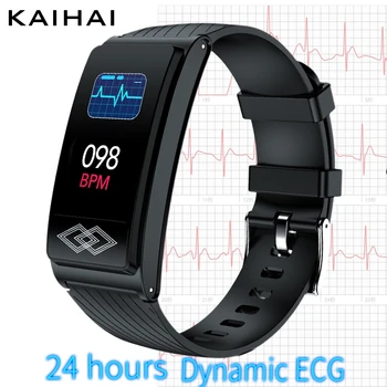 24 valandas per dinaminės EKG HRV SpO2-Kraujo deguonies Širdies ritmo monitorius smartband Fitness Tracker smart apyrankę, juostą žiūrėti miego apyrankė