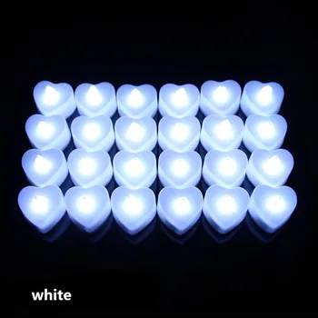24pcs LED Žvakė Arbata Šviesos Baterija Lempos Modeliavimas Spalvos Liepsna Mirksi Namų Vestuvių, Gimtadienio Dekoro Žvakės