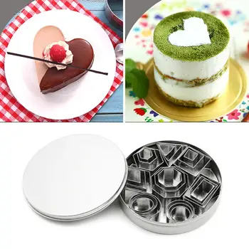 24Pcs/Set Mielas Šokoladas Minkštas Pyragas Pelėsių Geometrinis Cookie Cutters Formos Pyragaičiai Dekoro Bakeware Komplektas su Metalo Lauke, Kepimo Įrankiai