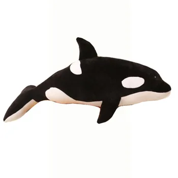 25-80 cm Žudikas banginių Orcinus Orca Mėlyna Juoda Pliušinis Žaislas 