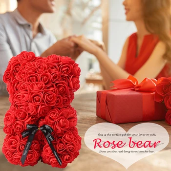 25cm Eternal Rose būti su Dovanų dėžutė Romantiška Putų Dirbtinių Rožių Naujųjų Metų Valentino Dieną Draugei Vestuves Dekoras