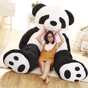 260cm Minkštas Kinijos didžioji Panda Odos Panda Žaislas Didelis Gyvūnų Panda Kailis Draugei Valentino Dienos Dovana Gyvūnų Panada Paltai