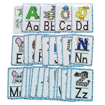 26pcs anglų kalbos Abėcėlę Korteles 156 Phonics Žodžiai Flash Kortelės Montessori Švietimo Žaislai Žodis Atminties Žaidimas Kortelės Vaikams