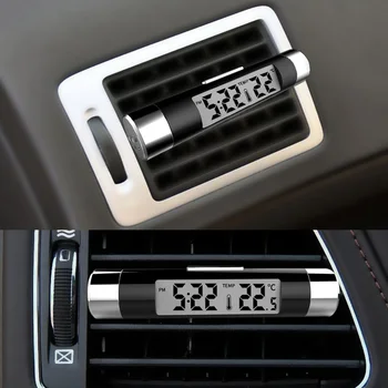 2in1 Automobilių Skaitmeninių LCD Laikrodžių ir Temperatūros Mėlyna Apšvietimas Chevrolet Cruze Orlando Lacetti Lova Plaukti EPICA Malibu Volt 