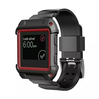 2in1 Silikono Dirželis + Case Cover rėmo watchbands už Fitbit Blaze pakeitimo smart watch band lauko sporto apyrankės apyrankės