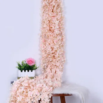 2M vestuvių dirbtinių gėlių vynuogių šilko rotango apdailos Wisteria Gėlių string Viešbutis lubų šalies Kalėdų fono dekoras