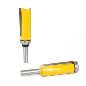 2vnt 8mm Trim Flush Modelis Maršrutizatorių, Tiek Top & Bottom Guolių Bitų Frezavimo Pjovimo Mediena, Medienos Kirtimo