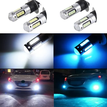 2vnt Balta H3 LED Lemputės Pakeitimas Automobilio Rūko Žibintai Dienos Važiavimo Šviesų Lempos, mėlyna H3 LED Auto Lemputė Automobilių stilius