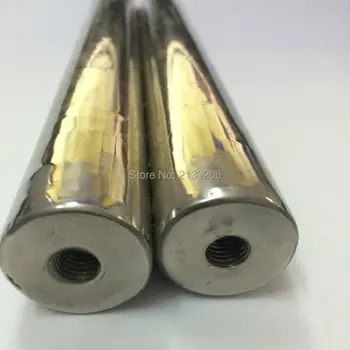 2VNT D25*265mm 10000 Gaus stiprus neodimio magnetas baras geležies pašalinimo su vidiniu varžto skylę