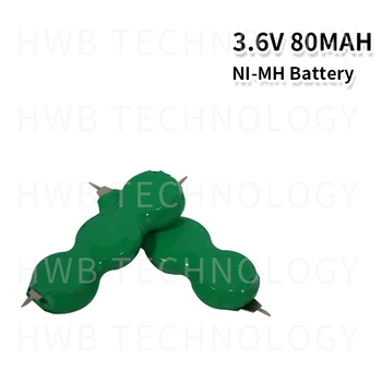 2vnt/daug 3,6 V 80mAh NI-MH mygtuką baterijos Įkrovimo Mygtukas baterijų PLC pramonės valdymo baterijos