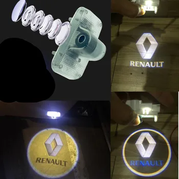 2vnt/daug LED Automobilio Duris Projektorius Logotipas Lazerio Šviesa Sveiki Durų Lempa Renault Koleos 2009 2010 2011 2012 2013