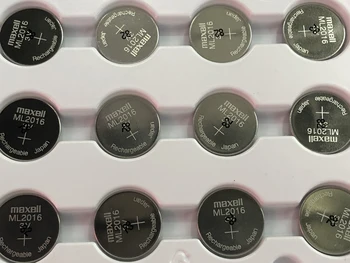 2VNT/DAUG Naujų Originali Maxell ML2016 ML 2016 3v Ličio Jonų Įkraunamoji Ličio Jonų Moneta Ląstelių Mygtuką RTC CMOS Baterija Baterijos Ląstelių