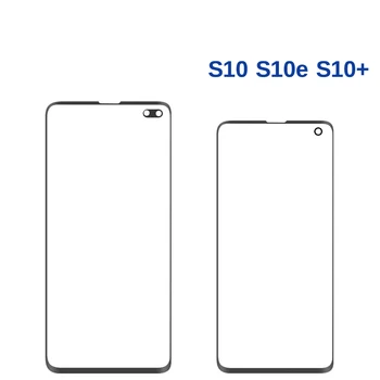 2vnt/daug Priekiniai Išorinio Ekrano Stiklo Objektyvas Juoda Samsung Galaxy S8 S9 S10 s10E Plius s8 S8+ S9+ plius S10 S10+ Pastaba 8 9 Pastaba