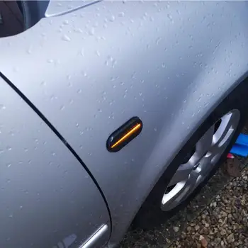 2VNT Dinaminis LED Šoniniai Gabaritiniai Posūkio Signalo Indikatorių Šviesos Skoda Octavia Seat Ibiza Kordoba Toledo Leon Ford Galaxy, Focus