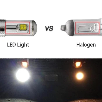 2vnt H7 High Power LED 8SMD Lemputės Automobilių Balto Rūko žibintai 12V 40W 750LM 6500K Dieniniai Žibintai Posūkio Signalo Halogeninės