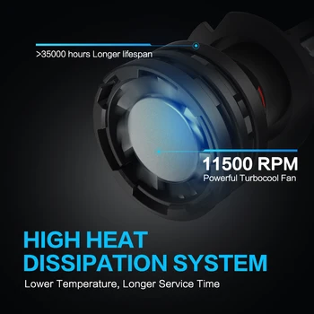 2vnt H7 LED H4, Automobilių Žibintai, Automatinis priekinių Žibintų Lemputes H8 H13 6000K Už 