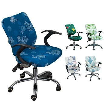 2vnt/komplektas Universalus Padalinti Biuro Kėdė Padengti Elastinga Kėdė Galinį Dangtelį+Sėdynės Padengti Anti-purvinas Biuro Kompiuterio Kėdės Apima