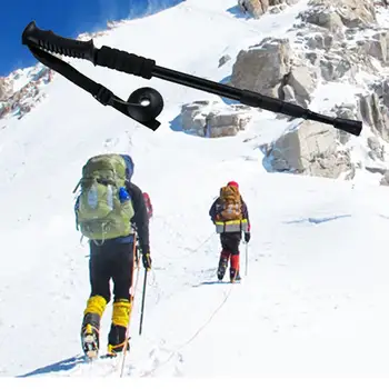 2vnt Lauko Hunging Alpenstock Tiesiu Kotu Trekas Polių Ultralight Reguliuojamas Lazdos Kelionės Žygiai