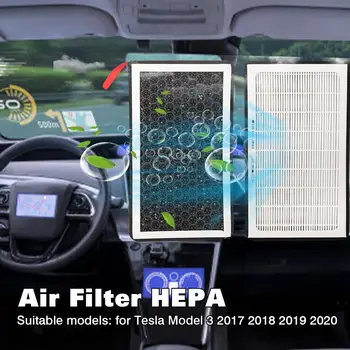 2vnt Oro Filtras HEPA Švaresnis Filtro keitimas Higienos Apsaugos Tesla Model 3 KD2.5 Oro Filtras Webasto Oro Filtras Automobilį